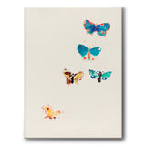 Fem sommerfugler - Canvas