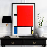 Composition with Red, Blue, and Yellow - Poster