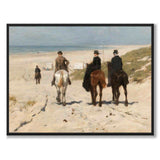 Morning Ride along the Beach - Poster