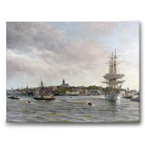 Gøteborgs havn 1918 - Lerret