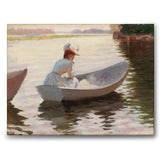 Dame i båt - Canvas