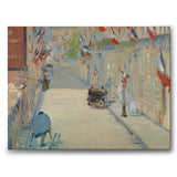Rue Mosnier med flagg - Lerret