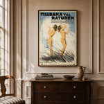 Närbild av Tillbaka till Naturen - Nakenkultur som vintageillustration och poster från Historly