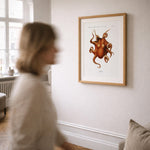 Octopus as wall art in an inspiring interior setting