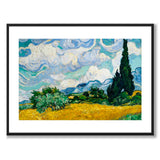 Wheat Field with Cypresses 