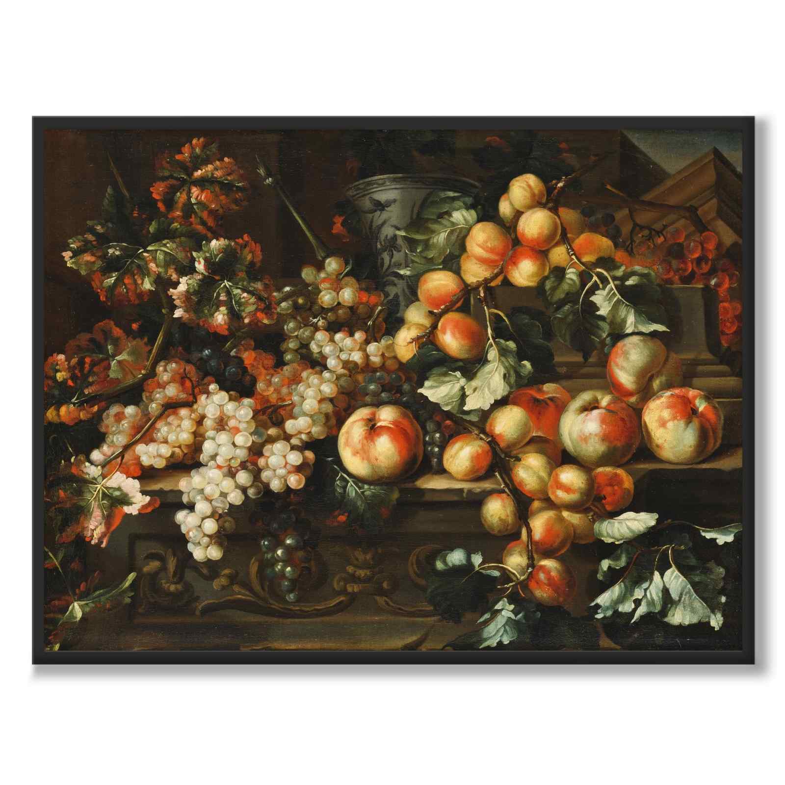 Still Life with Apples and Grapes