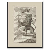 Smålands landskapsvåpen som vintageillustrasjon og plakat fra Historly – helbilde uten hvit kant