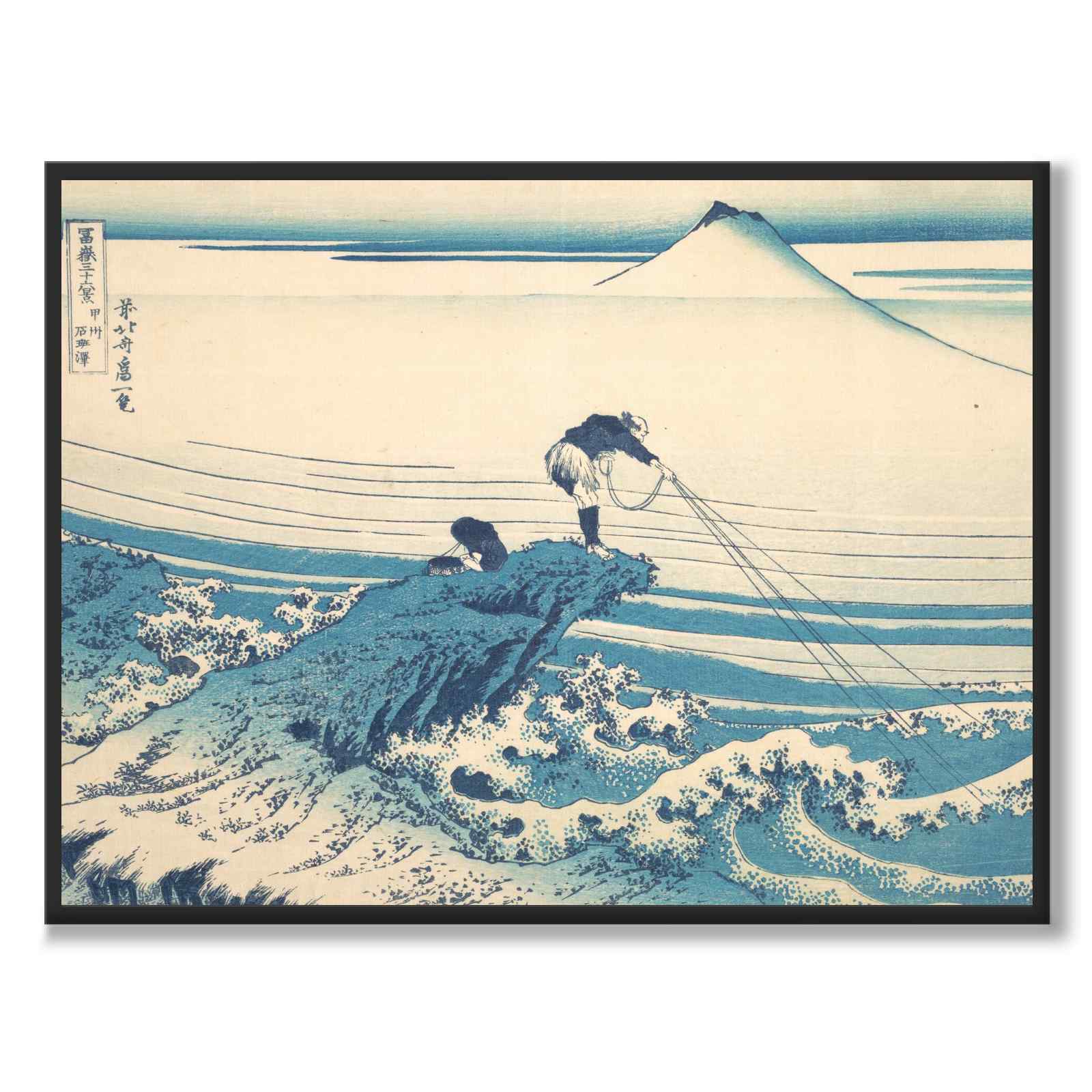Kajikazawa in Kai Province av Katsushika Hokusai som japansk poster – helbild