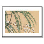 Willow and Cherry som japansk poster - vit kant