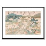 Flowering Cherry Trees som japansk poster - vit kant