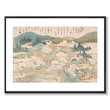 Flowering Cherry Trees som japansk poster - vit kant