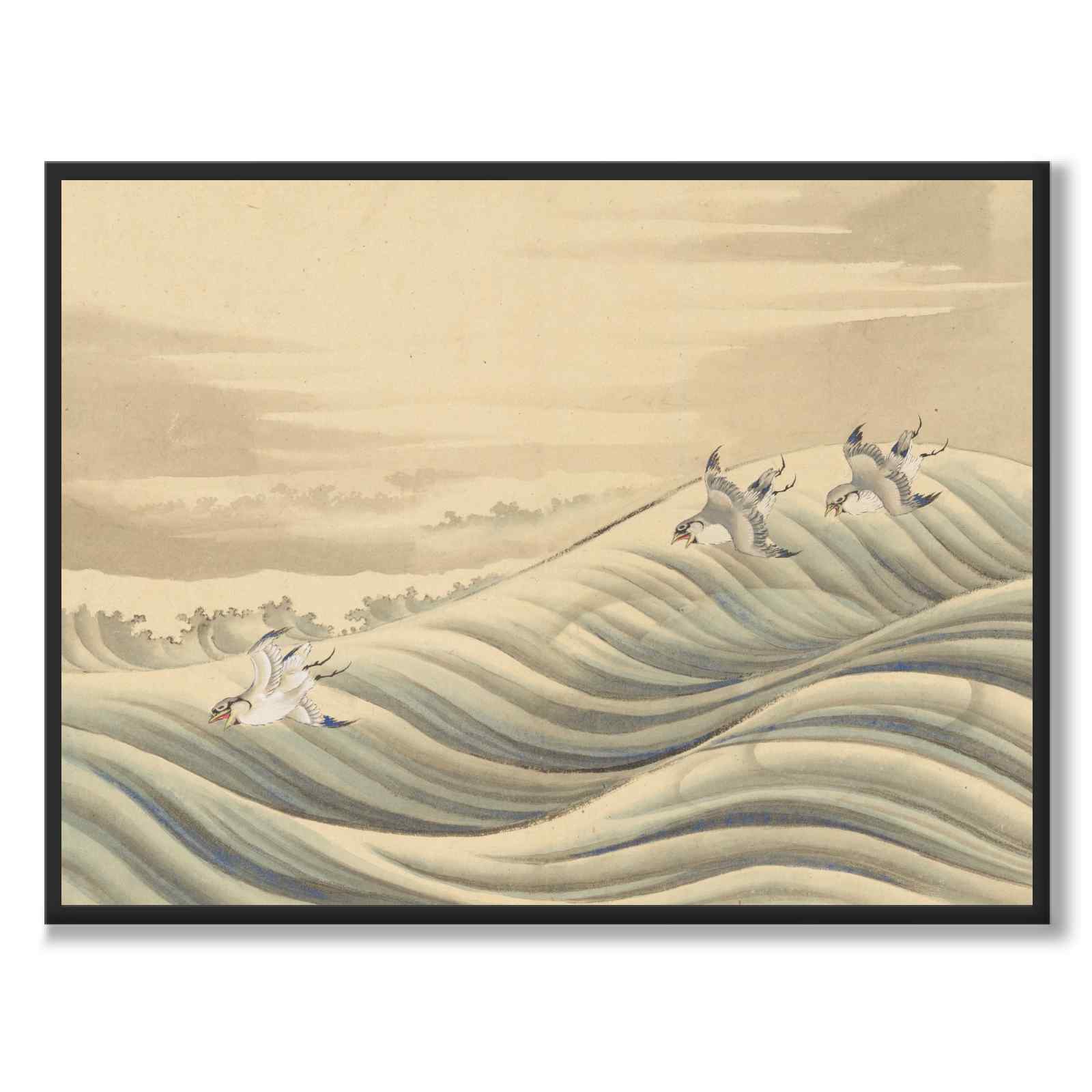 Chidori Birds som japansk poster - helbild