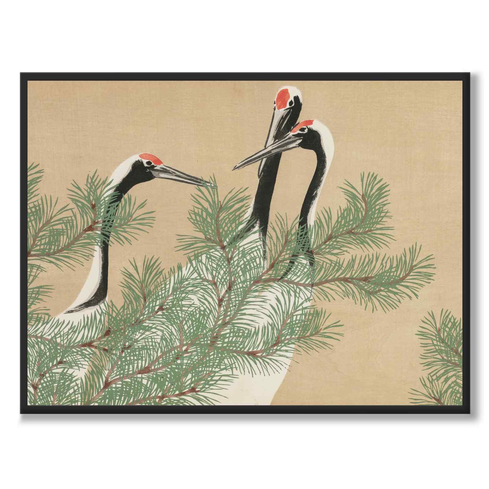 Cranes som japansk poster - helbild