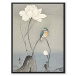 Kingfisher som japansk poster - helbild