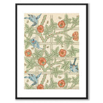 Trellis av William Morris som poster – vit kant