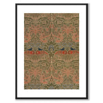 Peacock and Dragon av William Morris som poster – vit kant