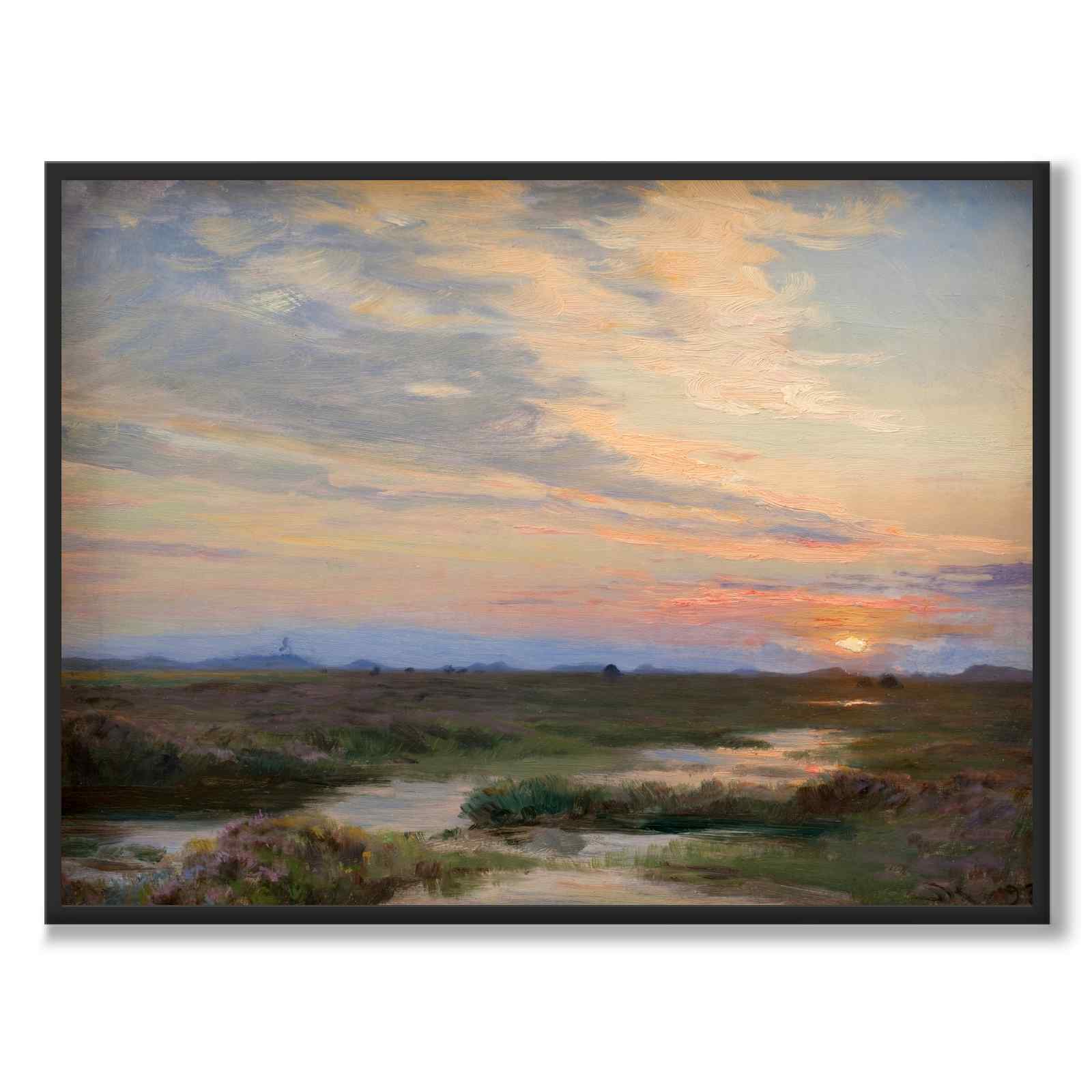 Aftenstemning fra Skagen av P.S. Krøyer som plakat – helbilde