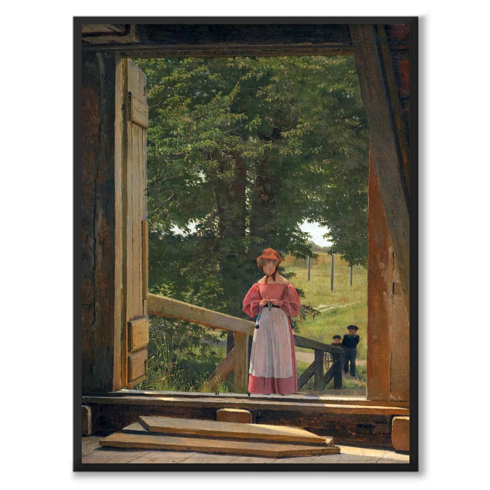 View from the Loft of the Granary by the Bakery in Kastellet by Christen Købke as a poster – full image