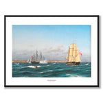 Lissabons Roads by Carl Dahl as a poster – white border & title