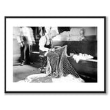 Mending Tennis Net -- Sailor's Snug Harbor av Bain News Service som plakat – hvit kant & tittel