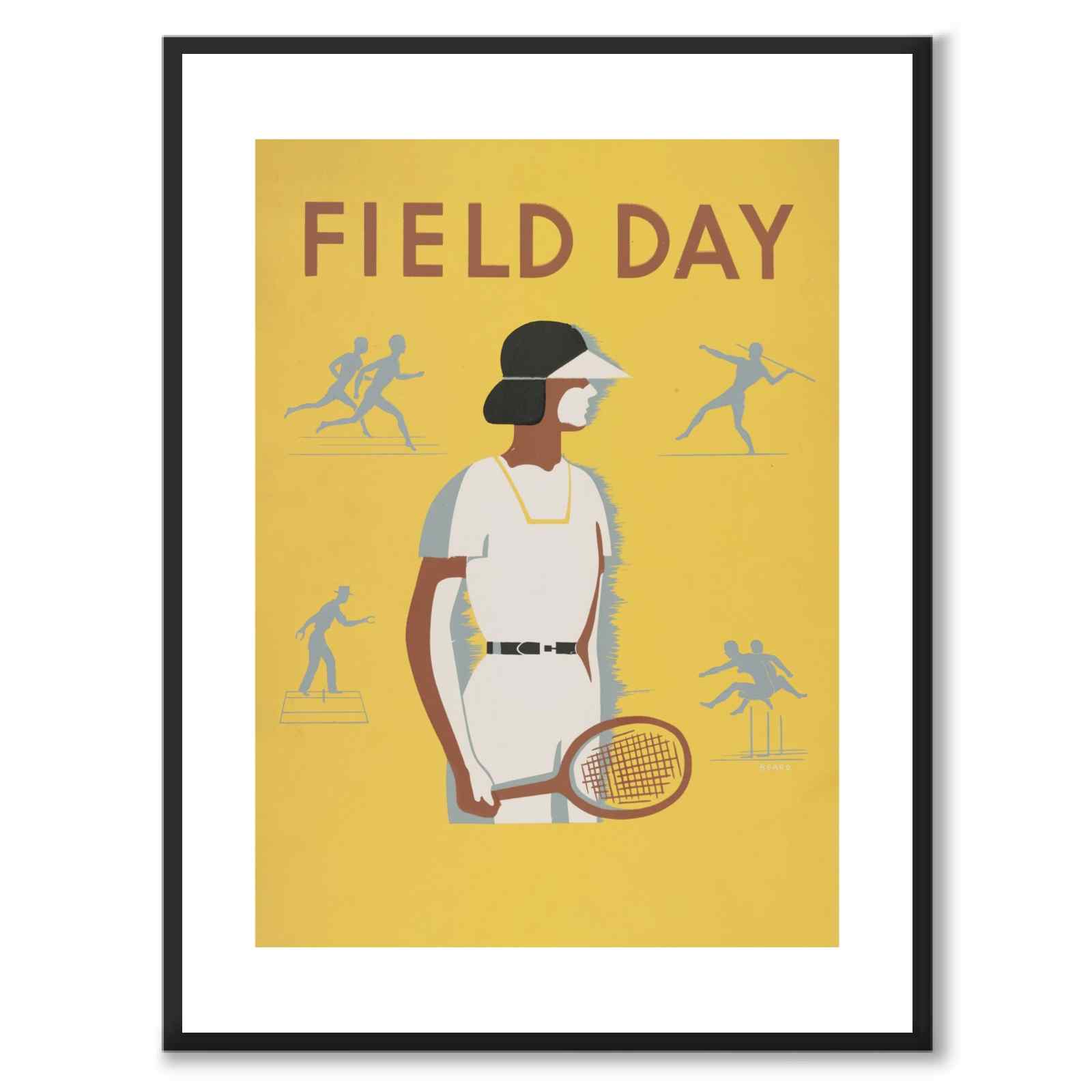 Field day – WPA recreation project, Dist. No. 2 av Beard som poster – vit kant