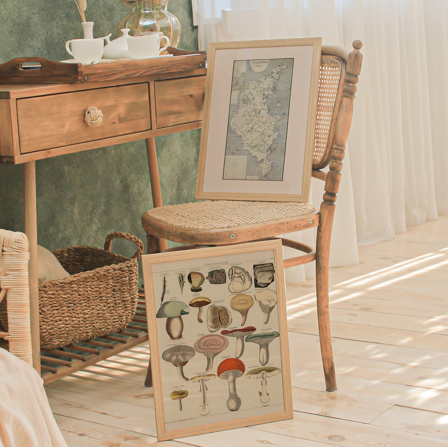 Geographic Chart of Gotland as wall art in an inspiring interior setting