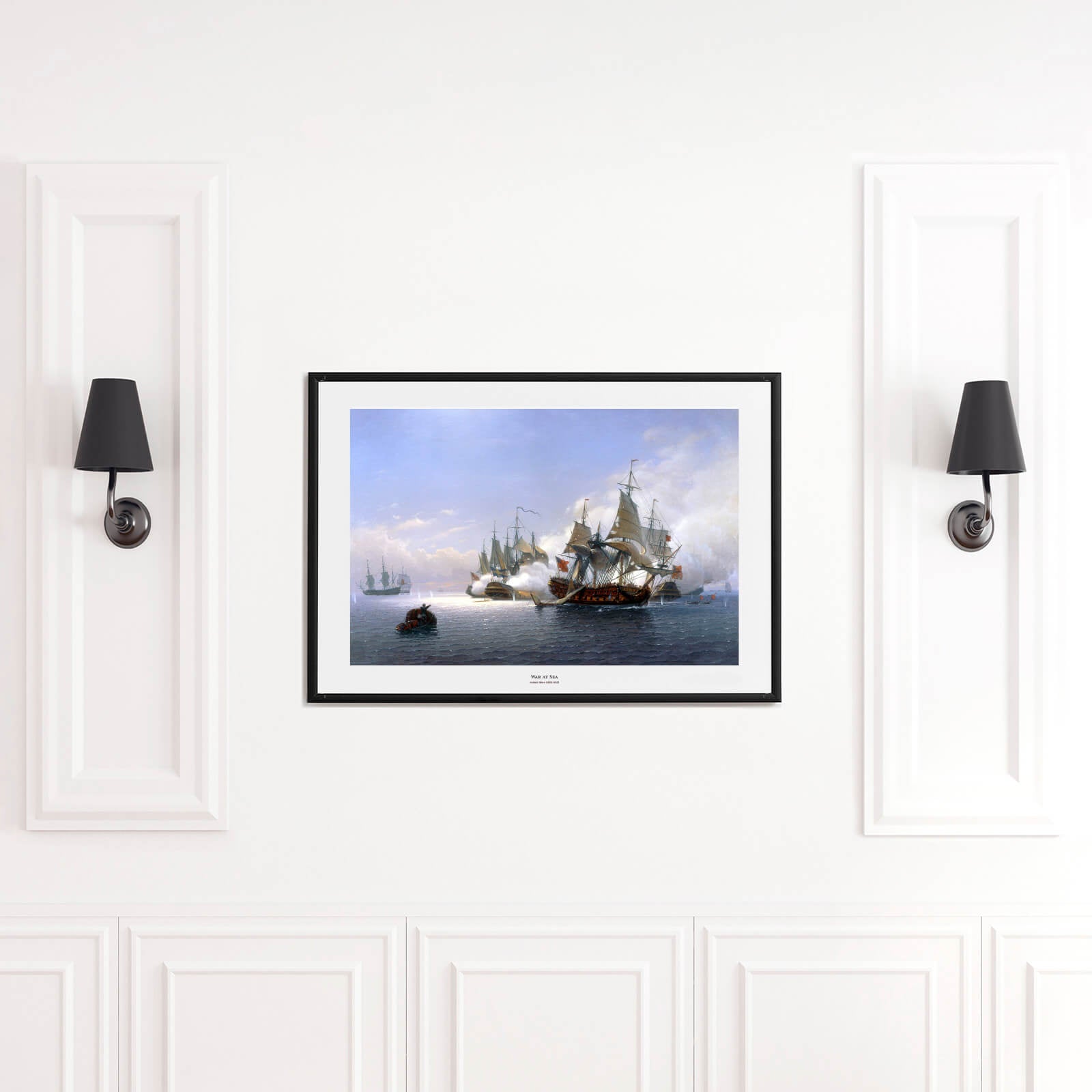 War at Sea as wall art in an inspiring interior setting