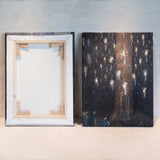 Natt med hennes Train of Stars - Canvas 