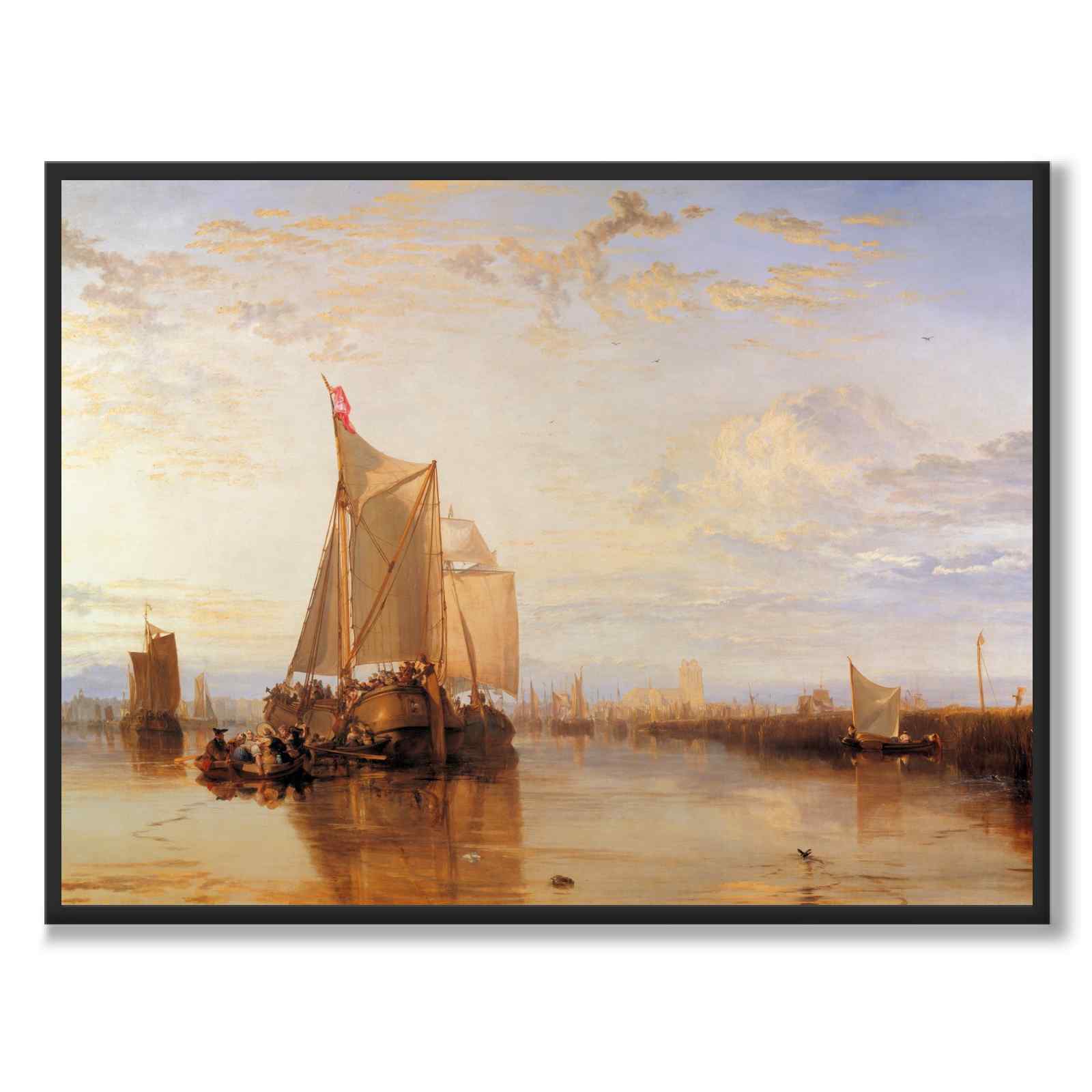 The Dort Packet-Boat fra Rotterdam Becalmed - Plakat