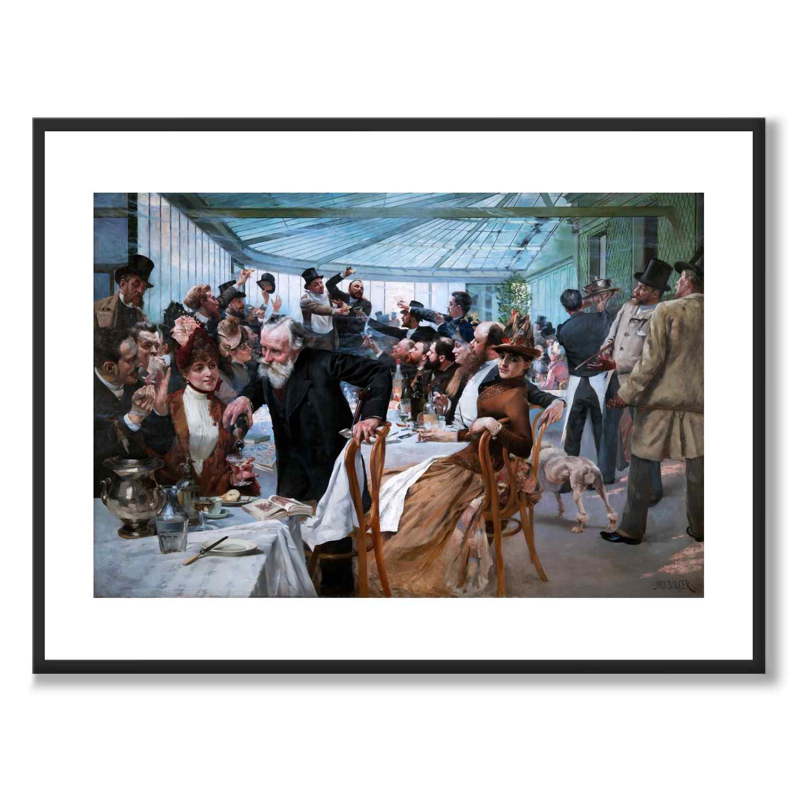De skandinaviske kunstnernes lunsj på Café Ledoyen, Paris - Plakat 