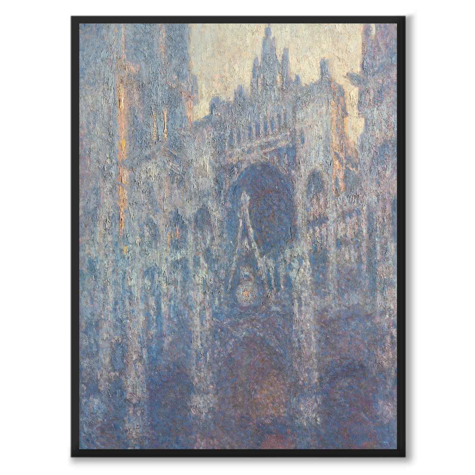 Portalen til Rouen katedral i morgenlys - Plakat