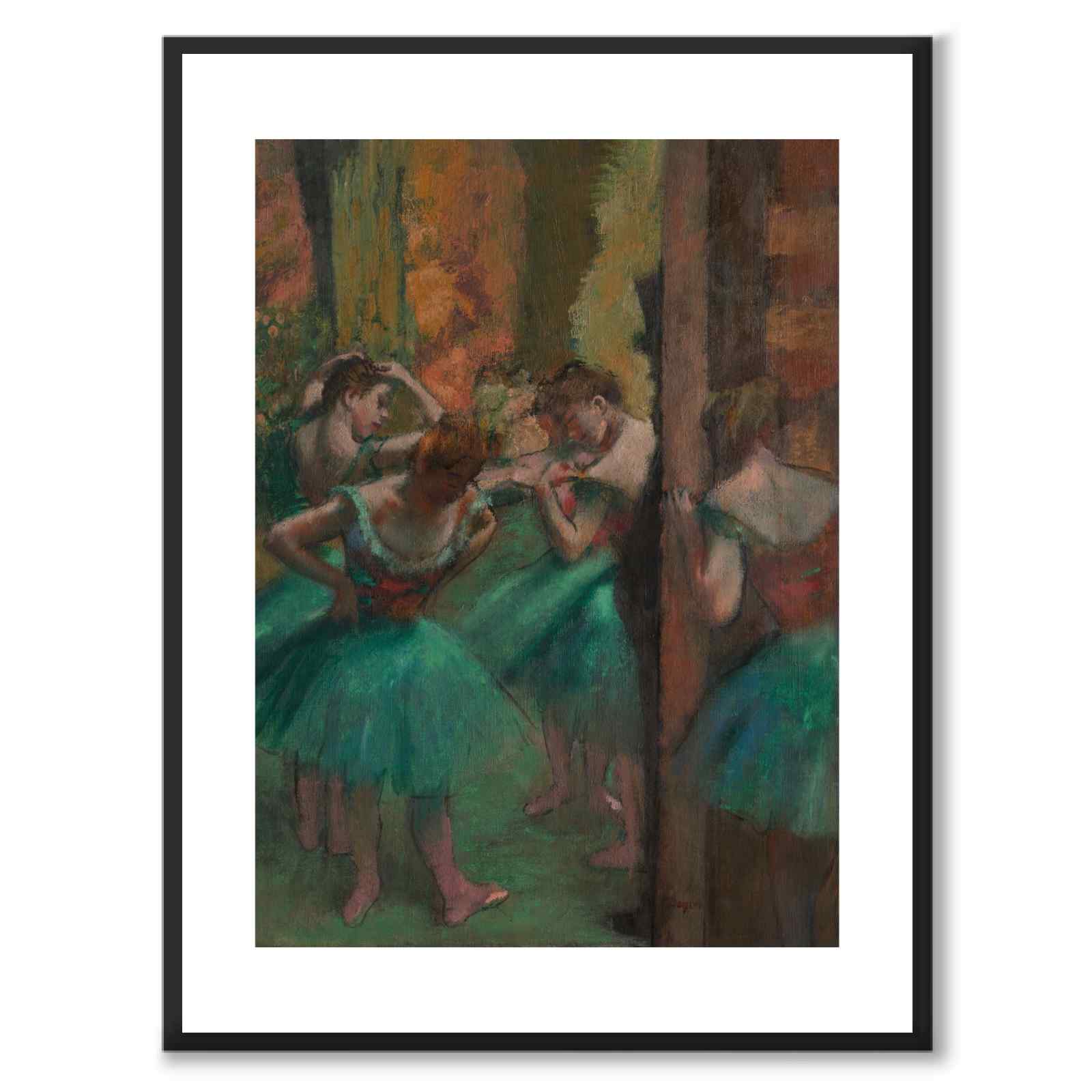 Dansere, rosa og grønt - Plakat 
